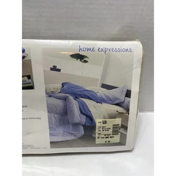 Home Expressions JCP Home Collection Flat Sheet New In Package Beige Made In USA - Picture 6 of 6